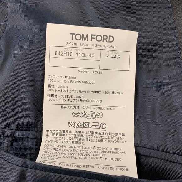 TOM FORD Size 34 Regular Multi-Color Black Paisley Viscose Sport Coat - Picture 6 of 9